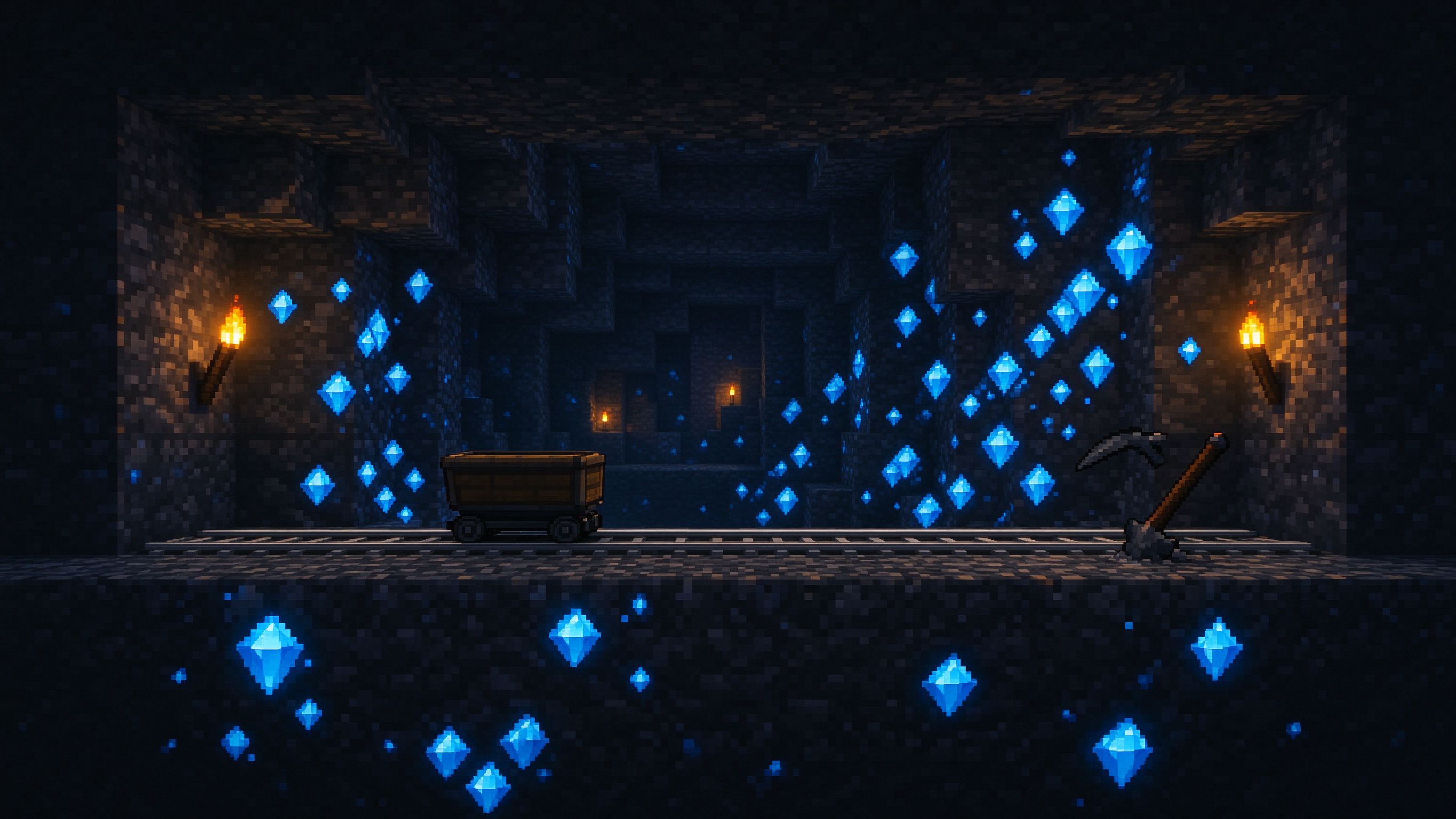 Diamond ore cave